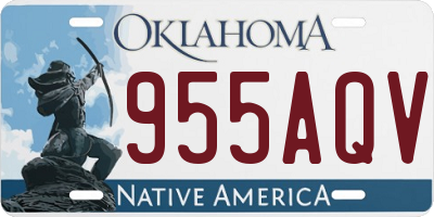 OK license plate 955AQV