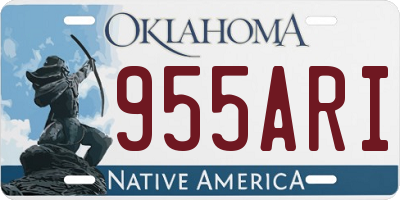 OK license plate 955ARI