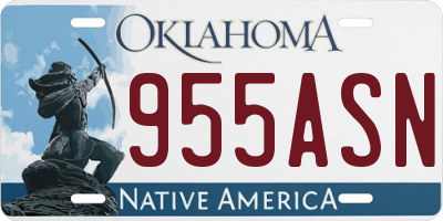OK license plate 955ASN