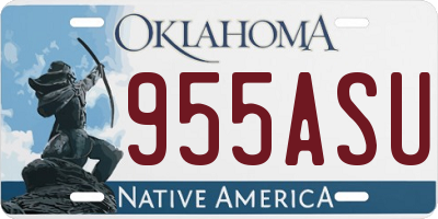 OK license plate 955ASU