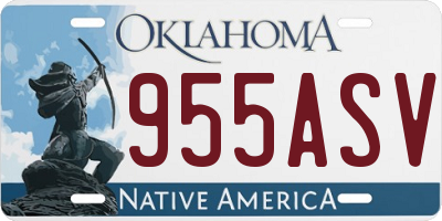 OK license plate 955ASV