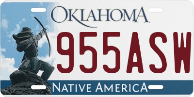OK license plate 955ASW