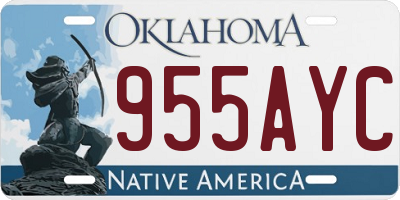OK license plate 955AYC