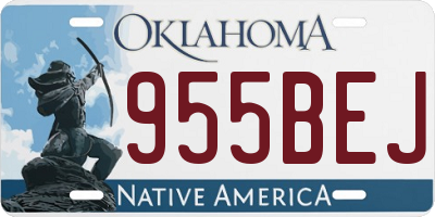 OK license plate 955BEJ