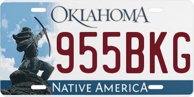 OK license plate 955BKG