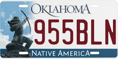 OK license plate 955BLN