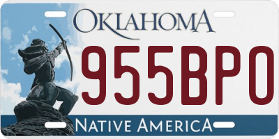 OK license plate 955BPO
