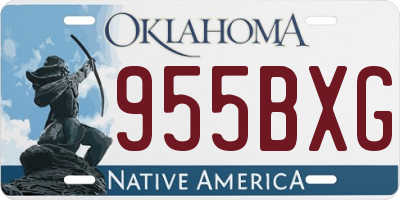 OK license plate 955BXG