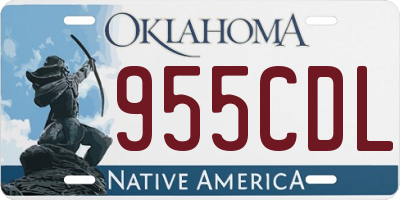 OK license plate 955CDL
