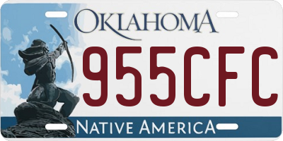 OK license plate 955CFC