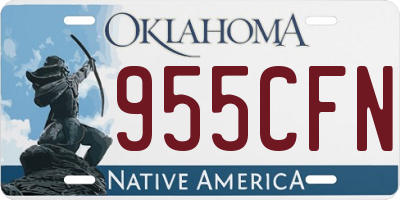 OK license plate 955CFN