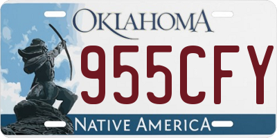 OK license plate 955CFY