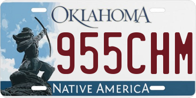 OK license plate 955CHM
