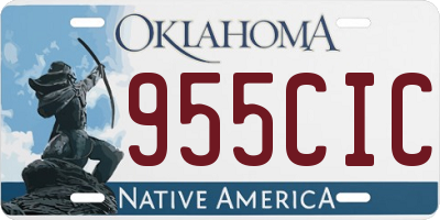 OK license plate 955CIC