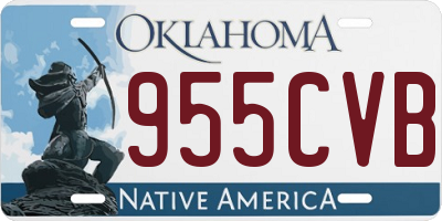 OK license plate 955CVB