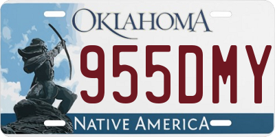 OK license plate 955DMY