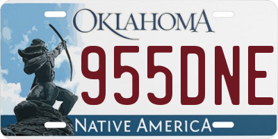 OK license plate 955DNE