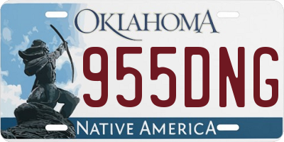 OK license plate 955DNG