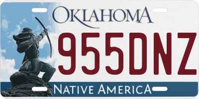 OK license plate 955DNZ
