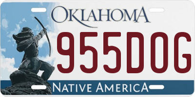OK license plate 955DOG