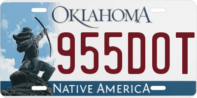 OK license plate 955DOT
