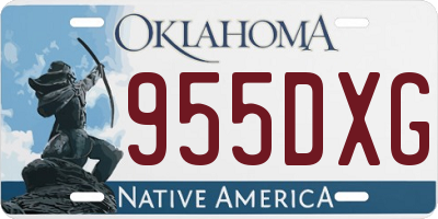 OK license plate 955DXG