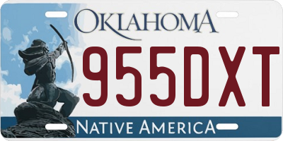 OK license plate 955DXT
