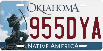 OK license plate 955DYA