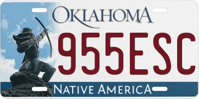 OK license plate 955ESC