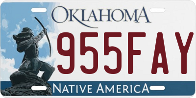 OK license plate 955FAY