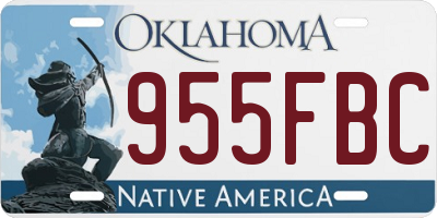 OK license plate 955FBC