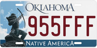 OK license plate 955FFF