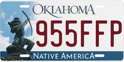 OK license plate 955FFP