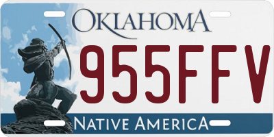 OK license plate 955FFV
