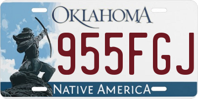OK license plate 955FGJ