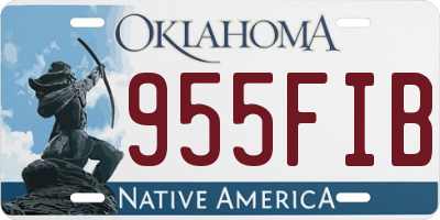 OK license plate 955FIB