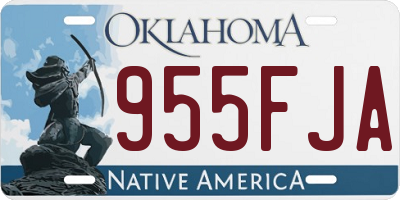 OK license plate 955FJA