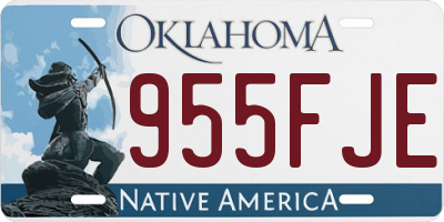 OK license plate 955FJE