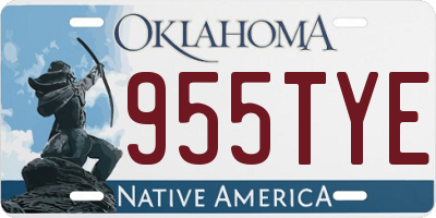OK license plate 955TYE