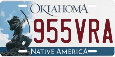 OK license plate 955VRA