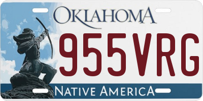 OK license plate 955VRG