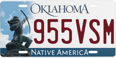 OK license plate 955VSM