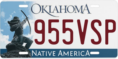 OK license plate 955VSP