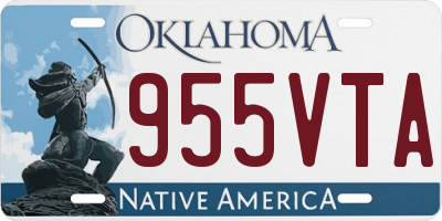 OK license plate 955VTA
