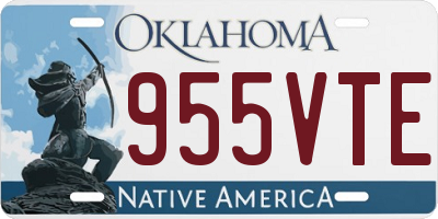 OK license plate 955VTE