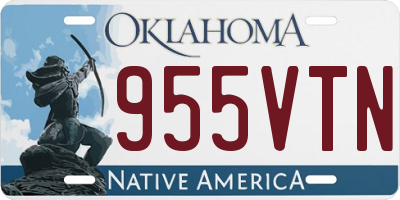 OK license plate 955VTN