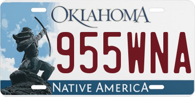 OK license plate 955WNA