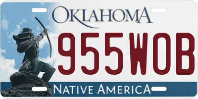 OK license plate 955WOB