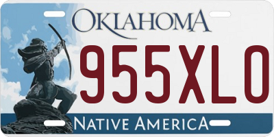 OK license plate 955XLO