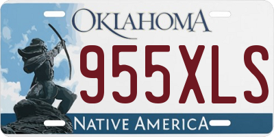 OK license plate 955XLS